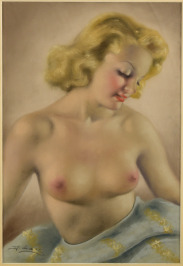 Mladá kráska s blond vlasy [Antal Diósy (1895-1977)]