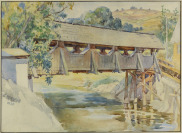 Holzbrücke [Zdeňka Vorlová - Vlčková (1872-1954)]