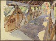Dřevěný most [Zdeňka Vorlová - Vlčková (1872-1954)]
