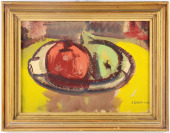 Jablko a hruška na talíři [Emil Weirauch (1909-1976)]