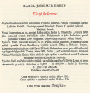 Zlatý kolovrat [Jindřich Pileček (1944-2002) Karel Jaromír Erben (1811-1870)]