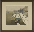 Quai Voltaire v zimě, Paříž [František Tavík Šimon (1877-1942)]