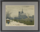 Pařížská katedrála Notre Dame v zimě [František Tavík Šimon (1877-1942)]