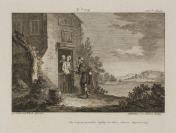 A beggar and two Persons behind the Door [Jan Jiří Balzer (1738-1799) Norbert Grund (1717-1767)]