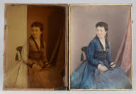 Two Portrait Photographs on Glass [Unknown author]