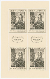 Sheet of Stamps "Spring" [Jiří A. Švengsbír (1921-1983), Václav Hollar (1607-1677)]