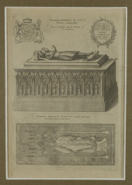 Tombstones of Earl Henry de Lacy and Bishop Robert de Braybroke [Václav Hollar (1607-1677)]