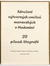 SVUM soubor 20 původních litografií [Různí autoři František Hoplíček (1890-1946)]