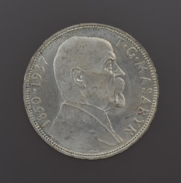 Dvojice stříbrných pamětních mincí T. G. Masaryk