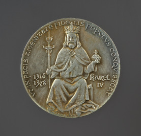 Medaile 600. výročí úmrtí Karla IV., Národní muzeum [Milan Knobloch (1921)]