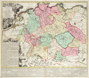 Mappa geographica. indicans, quibus in locis per totam Germaniam bello tricennali Rex Sueciae [Matthäus Seutter (1678-1757)]