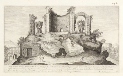 Vestigij del Castello dell acqua Martia overo Iulia... [Étienne Dupérac (1535-1604), Marco Sadeler]