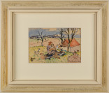 Mother and Child in the Rural Landscape [Vojtěch Sedláček (1892-1973)]