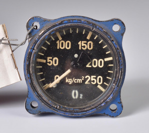 0104 Fl.30496 , Sauerstoffdruckmesser 0-250 kg/cm, Me109, Fw190, original W-L
