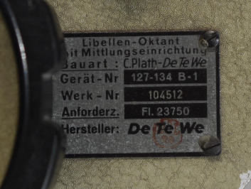 0161 Fl. 23750 German Luftwaffe Navigational Sextant / Octant – Fl. 23750, original W-L , není kompletní
