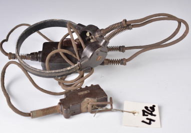 0476 L 38133 Sluchátka s mikrofonem a konektorem, rok 1944, Wehrmacht Luftwaffe,