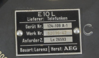 0040 Radiostanice Luftwaffe EL – originál Luftwaffe – original W-L