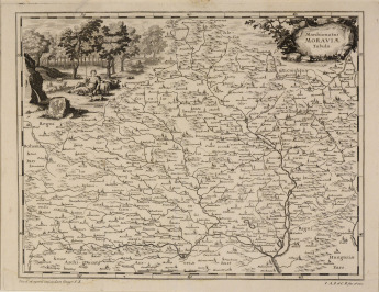 Landkarte des Markgrafthum Mähren [Johann Andreas Pfeffel (1674-1748), Christ. Conrad Engelbrecht (1690-1730)]