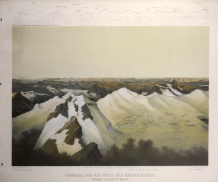 Panorama von der Spitze des Großglockner [Conrad Grefe (1823-1907), Marcus Pernhart (1824-1871)]