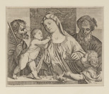 Madonna with Cherries [Valentin Lefebvre (1642-1682) Tiziano Vecellio (1490-1576)]