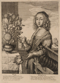 Spring from the cycle The Four Seasons as Three-Quarter-Length Female Figures [Václav Hollar (1607-1677)]