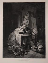 Paar mit Buch [Franz Xaver Stöber (1795-1858), Josef Danhauser (1805-1845)]