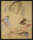 Nude in a hat [Jaroslav Veris Zamazal (1900-1983)]