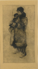 Muž v kožuchu [Joža Uprka (1861-1940)]