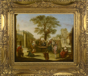 Společnost u stromu [Nicolas Lancret (1690-1743)]