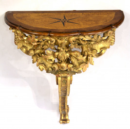 Zlacený barokní konzolový stolek