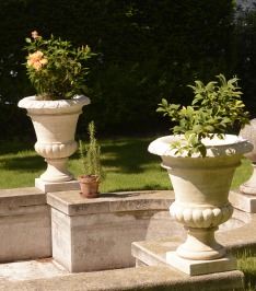 A Pair of Exterior Vases