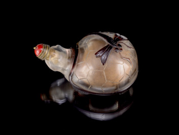 Lahvička na šňupací tabák - želva