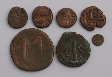 Soubor bronzových mincí - 7 ks
