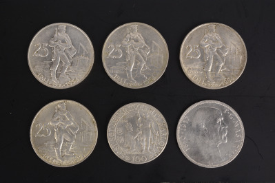 Soubor stříbrných pamětních mincí
