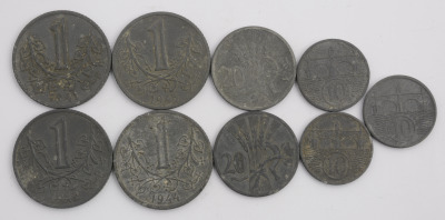 Soubor oběžných mincí - 9 ks