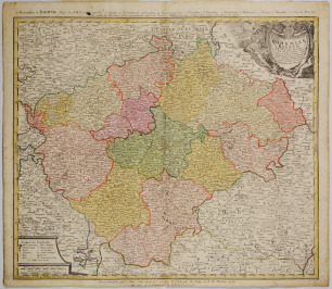 Map BOHEMIAE REGNUM IN XII Circulos divisum [Johann Baptist Homann (1664-1724)]