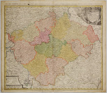 Landkarte BOHEMIAE REGNUM IN XII Circulos divisum [Johann Baptist Homann (1664-1724)]