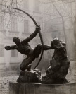 Bourdelle`s Heracles in the garden of the Sternberg Palace [Tibor Honty (1907-1968)]