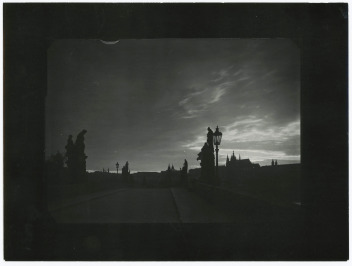 Charles Bridge in the early evening [Josef Sudek (1896-1976)]