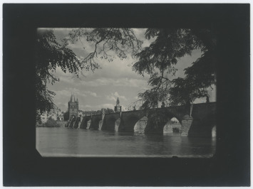 Charles Bridge in summer sun [Josef Sudek (1896-1976)]