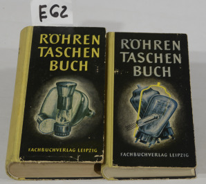 E62 2x kniha, katalog elektronek, Německo