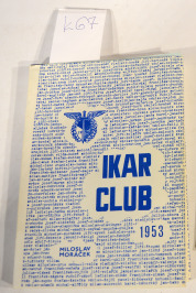 K67 kniha: Ikar klub - 1953, M. Moráček