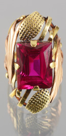 Gold Ring with a Ruby