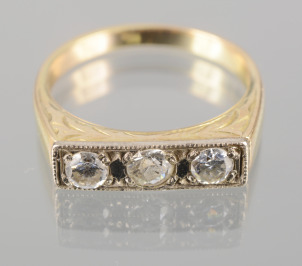 Gold Ring with a Diamond