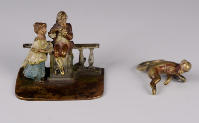 Two Bronze Miniature Figures