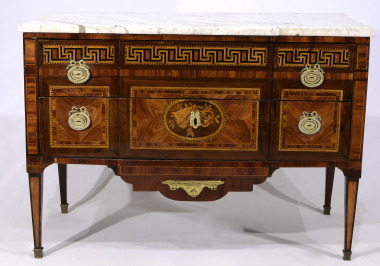 Commode Louis XV / XVI, Transition style