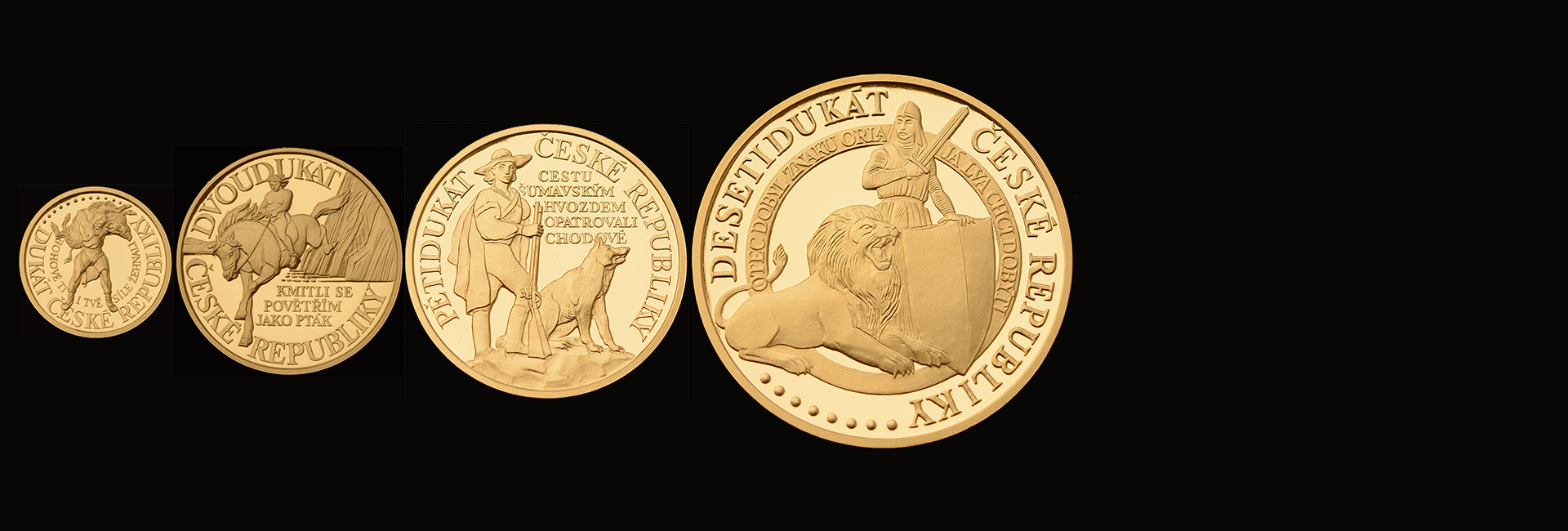 Czechia, 2011 [Set of four gold commemorative medals, Czech legends]